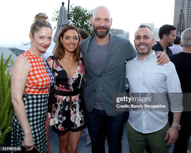 Judy Greer, Aubrey Plaza, Corey Stoll, and Editor in Chief of Entertainment Weekly Henry Goldblatt attend the Entertainment Weekly and FX After Dark...