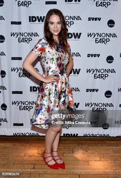 Actor Melanie Scrofano at the "Wynonna Earp" Media Mixer with cast and Fan Appreciation Party during Comic-Con International 2017 on July 20, 2017 in...