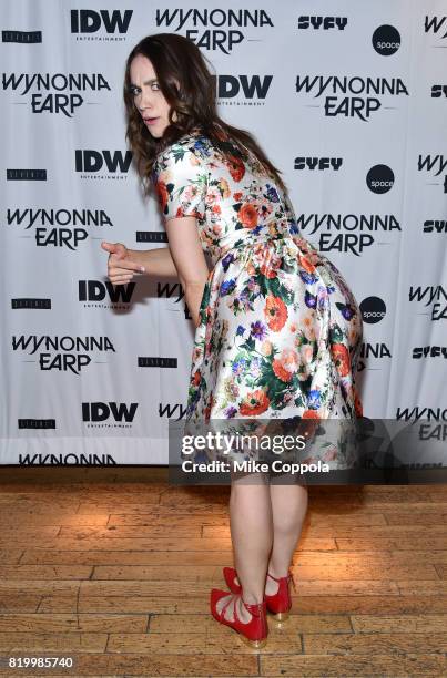 Actor Melanie Scrofano at the "Wynonna Earp" Media Mixer with cast and Fan Appreciation Party during Comic-Con International 2017 on July 20, 2017 in...