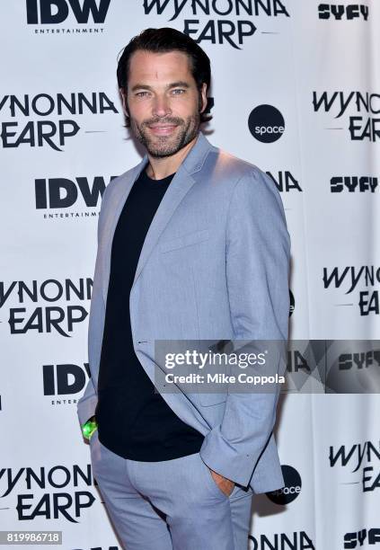 Actor Tim Rozon at the "Wynonna Earp" Media Mixer with cast and Fan Appreciation Party during Comic-Con International 2017 on July 20, 2017 in San...