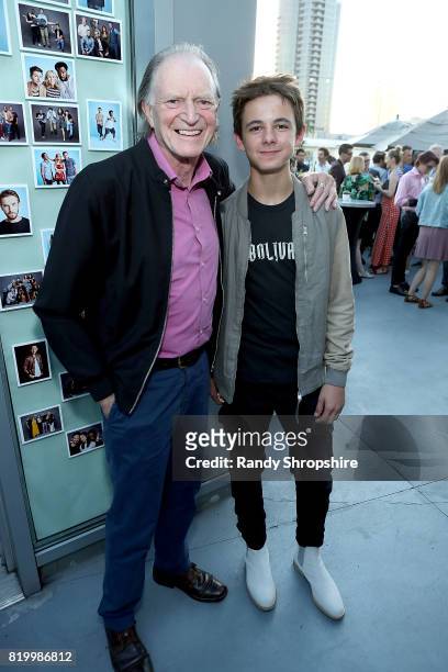 Actors David Bradley and Max Charles attend the Entertainment Weekly and FX After Dark event at the EW Studio during Comic-Con at Hard Rock Hotel San...