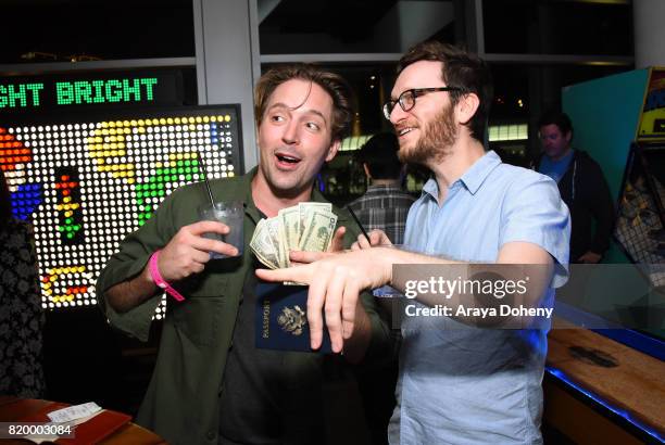 Actors Beck Bennett and Jorma Taccone at the FANDOM Party during Comic-Con International 2017 at Hard Rock Hotel San Diego on July 20, 2017 in San...