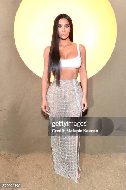 Kim Kardashian at BALMAIN celebrates first Los Angeles boutique opening and Beats by Dre collaboration on July 20, 2017 in Beverly Hills, California.