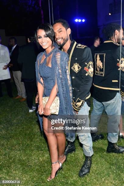 Nazanin Mandi and Miguel at BALMAIN celebrates first Los Angeles boutique opening and Beats by Dre collaboration on July 20, 2017 in Beverly Hills,...