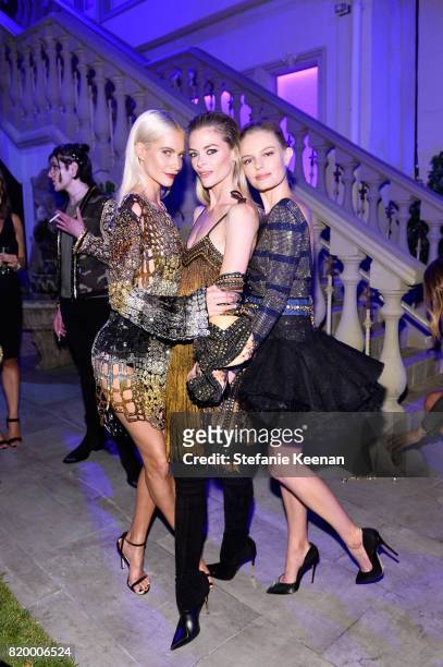 Poppy Delevingne, Jaime King and Kate Bosworth at BALMAIN celebrates first Los Angeles boutique opening and Beats by Dre collaboration on July 20,...
