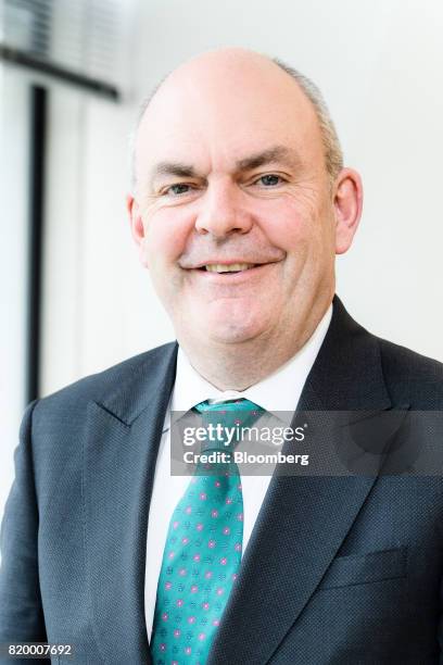 Steven Joyce, New Zealand's finance minister, poses for a photograph in his office in Wellington, New Zealand, on Friday, July 21, 2017. Joyce isn't...