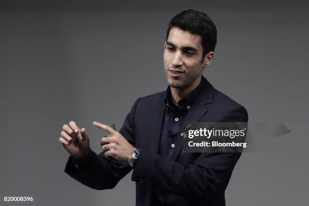 Avraham Zuk, founder and chairman of Zimperium Inc., speaks at the SoftBank World 2017 event in Tokyo, Japan, on Friday, July 21, 2017. SoftBank...