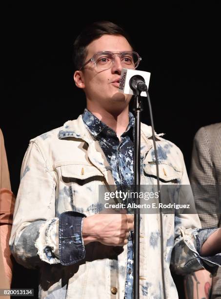 Musician Gilberto Cerezo of the band "Kinky" attends Film Independent at LACMA's Bring The Noise: Wierd Science at The Bing Theatre At LACMA on July...