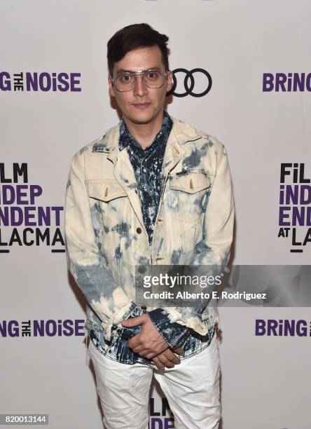 Musician Gilberto Cerezo of the band "Kinky" attends Film Independent at LACMA's Bring The Noise: Wierd Science at The Bing Theatre At LACMA on July...