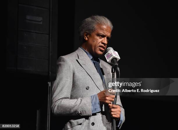 Film Historian Elvis Mitchell attends Film Independent at LACMA's Bring The Noise: Wierd Science at The Bing Theatre At LACMA on July 20, 2017 in Los...