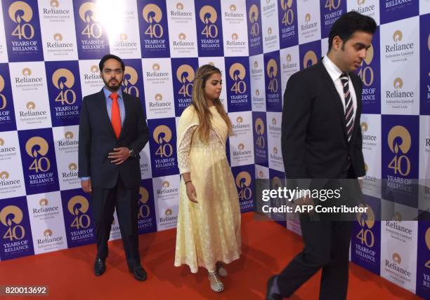 Anant Ambani, Isha Ambani and Akash Ambani -- children of India's richest man and oil-to-telecom conglomerate Reliance Industries chairman Mukesh...