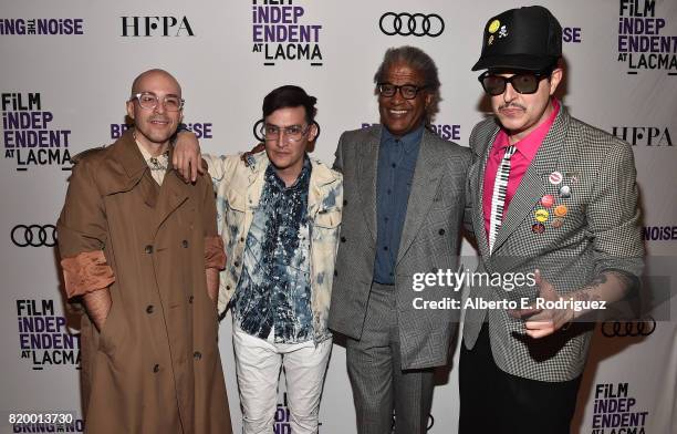 Musicians Carlos Chairez, Gilberto Cerezo Film Historian Elvis Mitchell and Musician Ulises Lozano attend Film Independent at LACMA's Bring The...