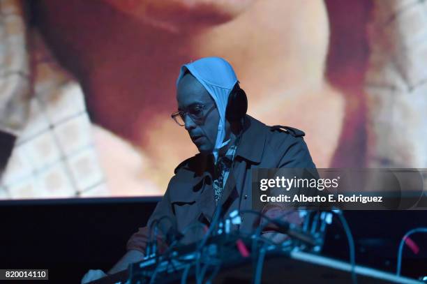 Musician Carlos Chairez of the band "Kinky" attends Film Independent at LACMA's Bring The Noise: Wierd Science at The Bing Theatre At LACMA on July...