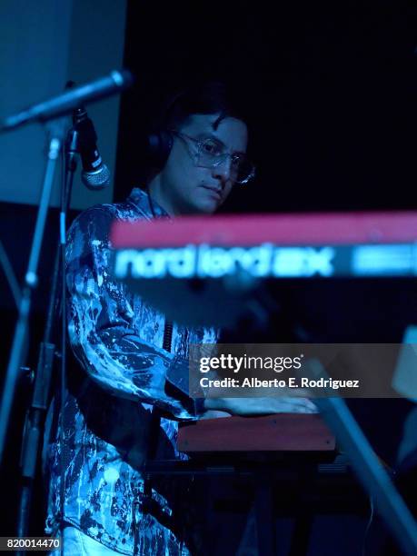 Musician Gilberto Cerezo of the band "Kinky" attends Film Independent at LACMA's Bring The Noise: Wierd Science at The Bing Theatre At LACMA on July...