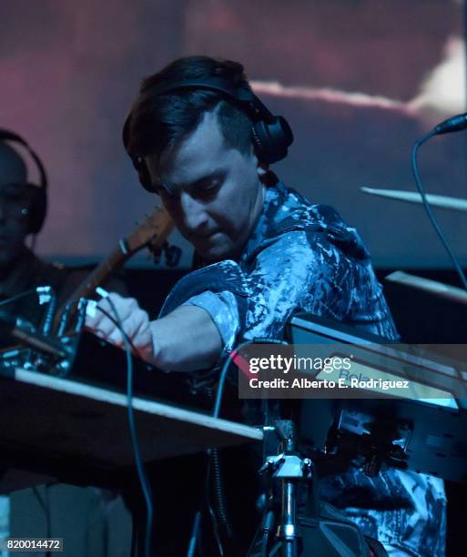 Musician Gilberto Cerezo of the band "Kinky" attends Film Independent at LACMA's Bring The Noise: Wierd Science at The Bing Theatre At LACMA on July...