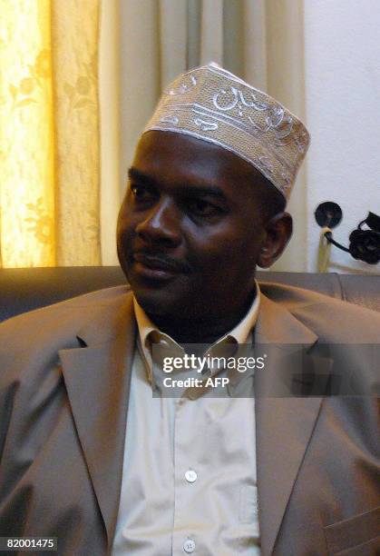 Comoros rebel leader Mohamed Bacar, who fled to France's Indian Ocean island of Reunion in March, is pictured after his arrival on July 19, 2008 in...