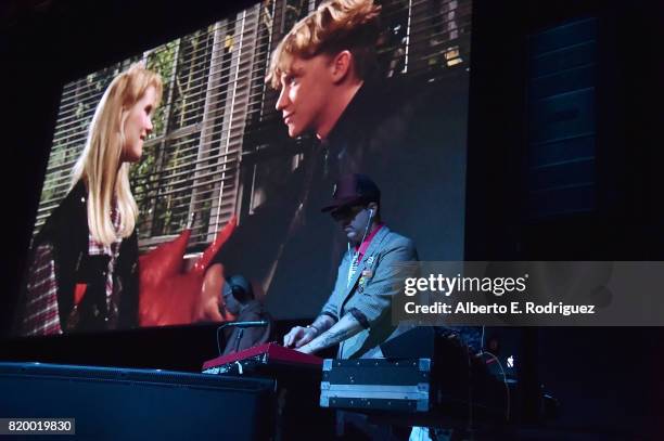 Musicians Carlos Chairez, Ulises Lozano and Gilberto Cerezo of the band "Kinky" attend Film Independent at LACMA's Bring The Noise: Wierd Science at...