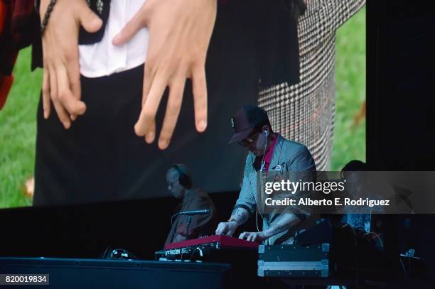 Musicians Carlos Chairez, Ulises Lozano and Gilberto Cerezo of the band "Kinky" attend Film Independent at LACMA's Bring The Noise: Wierd Science at...