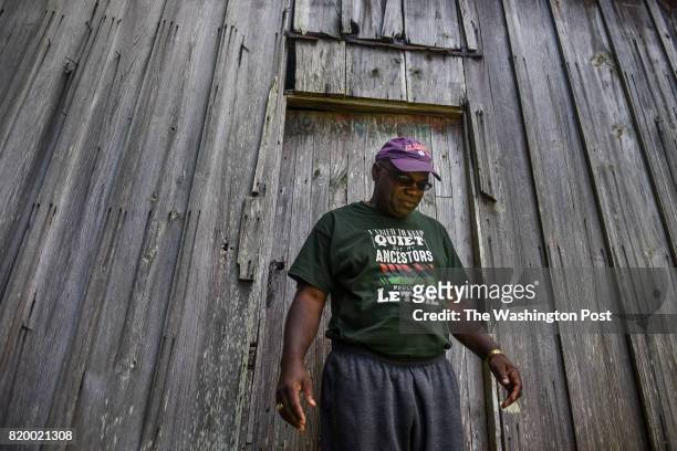 Joseph McGill, a preservationist and plantation museum docent from Charleston, South Carolina, visits this slave cabin in Alabama's Marengo County...