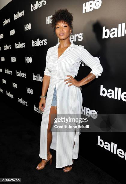 Actress Brittany S. Hall attends HBO's "Ballers" Season 3 Pop-Up Experience on July 20, 2017 in Los Angeles, California.