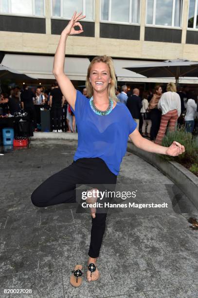 Actress Laura Preiss attends the 'Cotidiano Restaurant Opening' on July 20, 2017 in Munich, Germany.