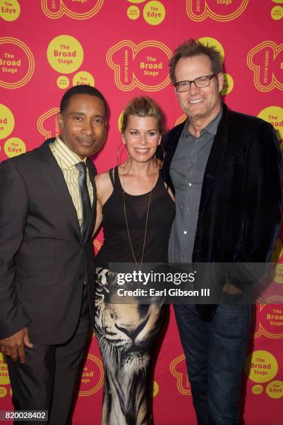 Charles Randolph-Wright, Beth Toussaint and Jack Coleman attend the Opening Night of "Born For This" at The Broad Stage on July 20, 2017 in Santa...