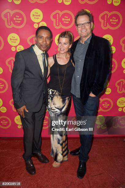 Charles Randolph-Wright, Beth Toussaint and Jack Coleman attend the Opening Night of "Born For This" at The Broad Stage on July 20, 2017 in Santa...