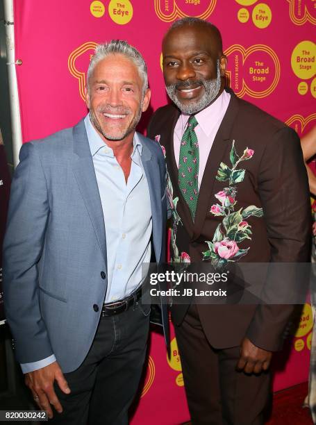 Dave Koz and BeBe Winans attend the opening night of 'Born For This' at The Broad Stage on July 20, 2017 in Santa Monica, California.