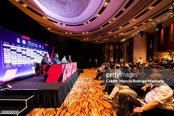 Liverpool FC head coach Jurgen Klopp speaks to the media during a Premier League Asia Trophy Press Conference at Grand Hyatt Hotel on July 21, 2017...