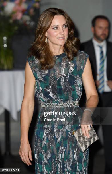 Catherine, Duchess of Cambridge attends a reception at Claerchen's Ballhaus dance hall during an official visit to Poland and Germany on July 20,...