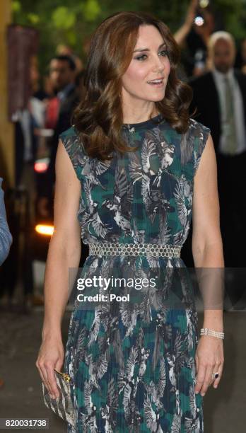 Catherine, Duchess of Cambridge attends a reception at Claerchen's Ballhaus dance hall during an official visit to Poland and Germany on July 20,...