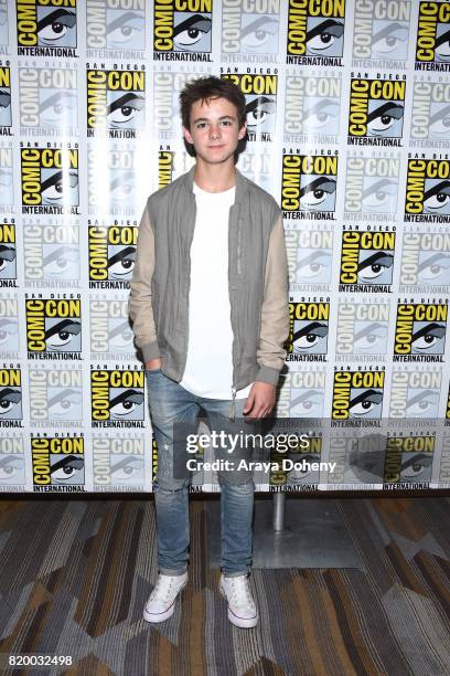 Max Charles attends the The Strain press conference at Comic-Con International 2017 on July 20, 2017 in San Diego, California.