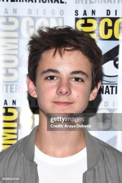 Max Charles attends the The Strain press conference at Comic-Con International 2017 on July 20, 2017 in San Diego, California.