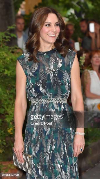 Catherine, Duchess of Cambridge attends a reception at Claerchen's Ballhaus dance hall during an official visit to Poland and Germany on July 20,...