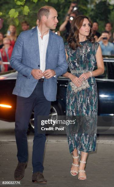 Prince William, Duke of Cambridge and Catherine, Duchess of Cambridge attends a reception at Claerchen's Ballhaus dance hall during an official visit...