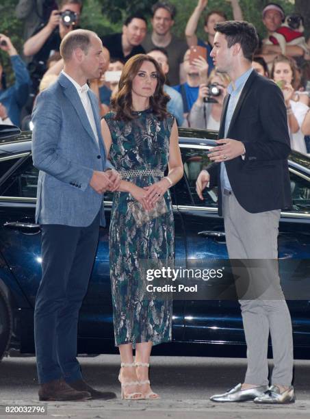 Prince William, Duke of Cambridge and Catherine, Duchess of Cambridge attends a reception at Claerchen's Ballhaus dance hall during an official visit...