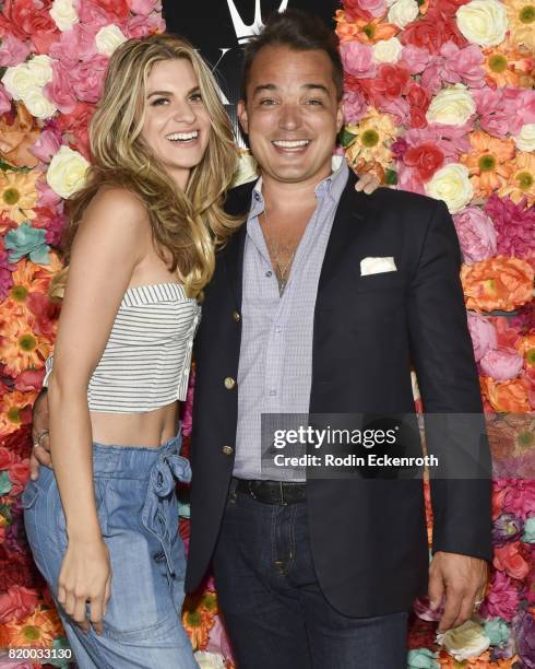 Rachel McCord and Rick Schirmer attend XES: Sip, Shop, Slay at Therapy LA on July 20, 2017 in Los Angeles, California.