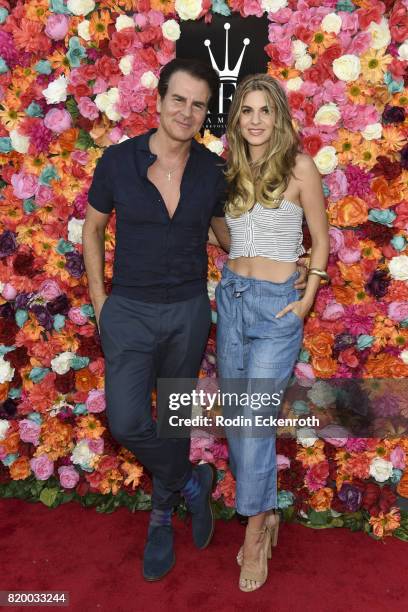 Vincent de Paul and Rachel McCord attend XES: Sip, Shop, Slay at Therapy LA on July 20, 2017 in Los Angeles, California.