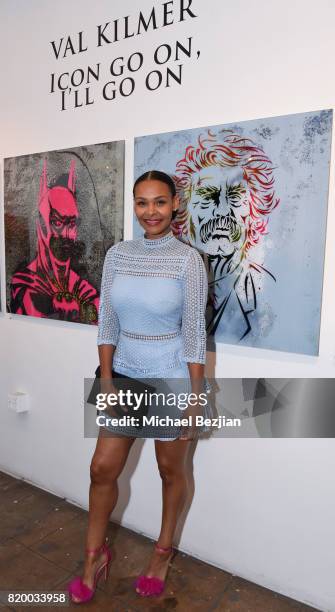 Samantha Mumba arrvies at Val Kilmer's Pop-Up Art Exhibition - "Icon Go On, I'll Go On" VIP Opening Reception at The Gabba Gallery on July 20, 2017...