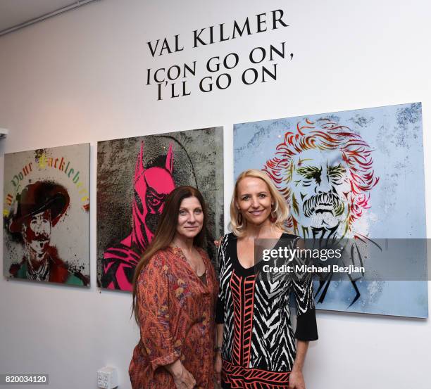 Daisy Lang and Dawn Schiller arrive at Val Kilmer's Pop-Up Art Exhibition - "Icon Go On, I'll Go On" VIP Opening Reception at The Gabba Gallery on...