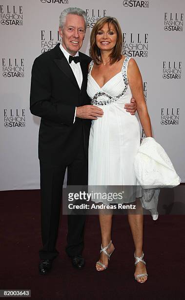 Maren Gilzer and husband Egon F. Freiheit arrive at the ELLE Fashion Star award ceremony during Mercedes Benz Fashion week Spring/Summer 2009 at the...
