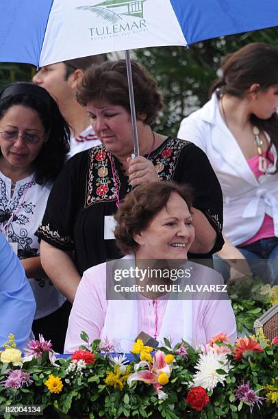 Ernesto Che Guevara's widow, Aleida March and her daugther Aleida Guevara take part in the celebration of the 29th anniversary of the Sandinista...