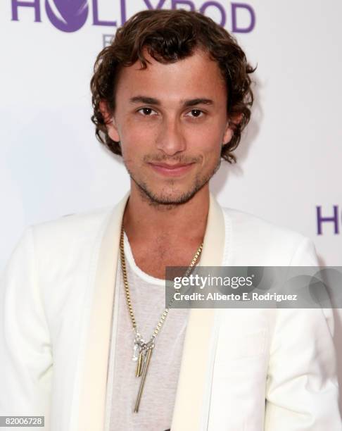 Designer Esteban Cortazar arrives at the 10th Annual DesignCure Benefit for the HollyRod Foundation held at a private estate on July 19, 2008 in...