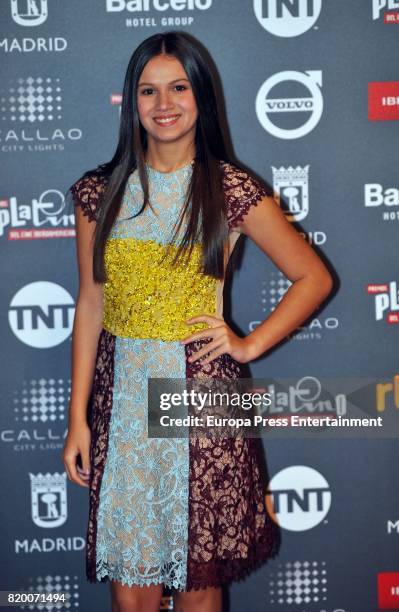 Miranda Purcell attends the Platino Awards 2017 welcome Party on July 20, 2017 in Madrid, Spain.