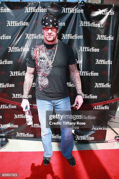 Professional wrestler The Undertaker attends the Affliction Banned at the Honda Center on July 19, 2008 in Anaheim, California.