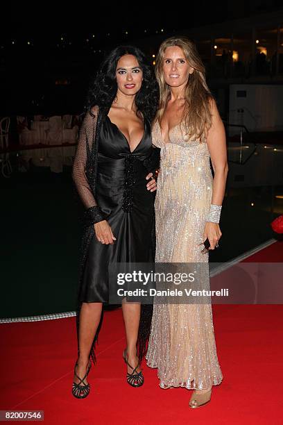 Maria Grazia Cucinotta and Tizian Rocca attends day four of the Ischia Global Film And Music Festival on July 19, 2008 in Ischia, Italy.