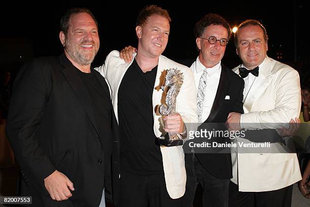 Harvey Weinstein, Ryan Kavanaugh, Mark Canton and Pascal Vicedomini attend day four of the Ischia Global Film And Music Festival on July 19, 2008 in...