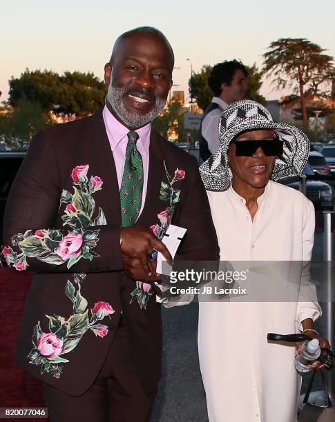 BeBe Winans and Cicely Tyson attend the opening night of 'Born For This' at The Broad Stage on July 20, 2017 in Santa Monica, California.