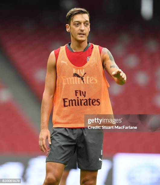 Mesut Ozil of Arsenal during a training session at the Birds Nest stadium on July 21, 2017 in Beijing, China.