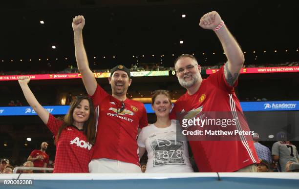 Manchester United fans watch from the stand during the pre-season friendly International Champions Cup 2017 match between Manchester United and...